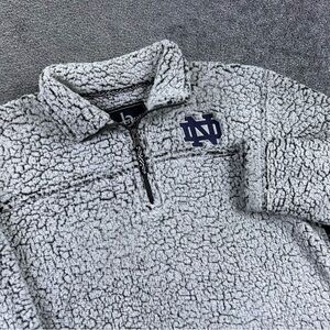 Notre Dame Fighting Irish Sherpa Fleece Pullover 1/4 Zip Size Large Boxercraft